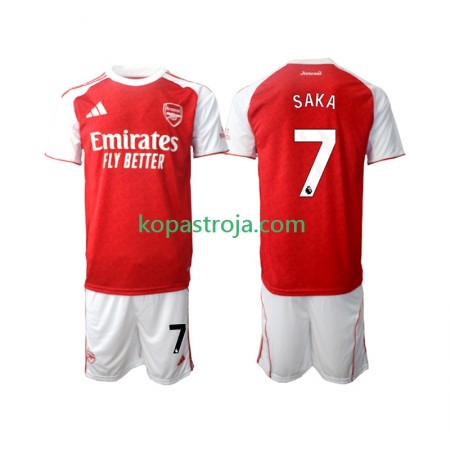 Billiga Fotbollströjor Arsenal Bukayo Saka 7 Barn Hemma tröja 2025/26 Kortärmad